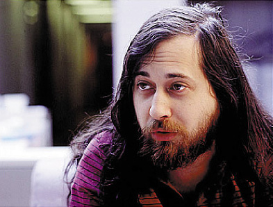 Richard Stallman, author of the GNU manifesto and inventor of copyleft, shown here in 1998.  Photo: Wikimedia Commons
