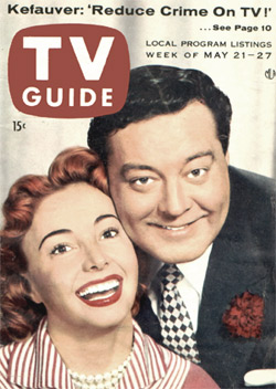 Jackie Gleason and Audrey Meadows on the cover of TV Guide, 1955