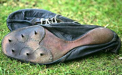 Track spikes used by Roger Bannister