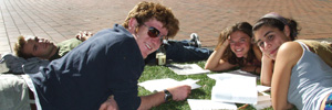 First year students studying outside