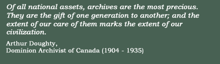 Canadian Archivist's quote