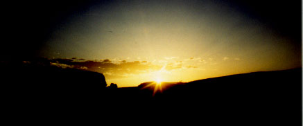 Sunrise at Chaco Canyon