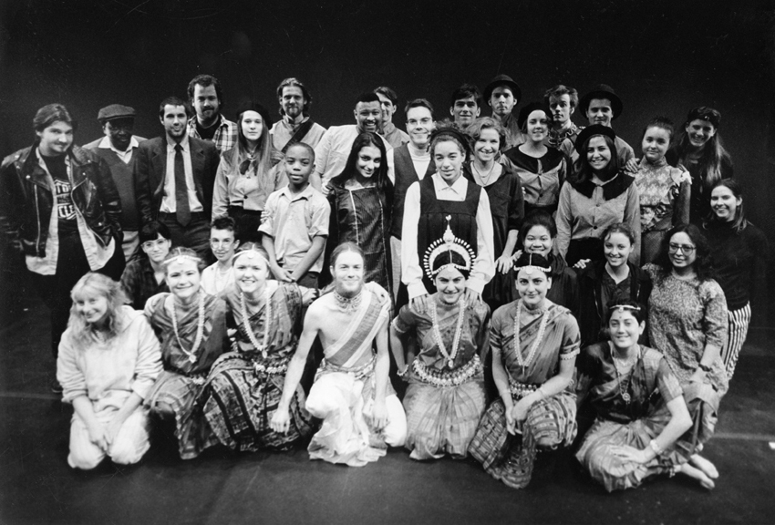 Cast and crew of The Evergreen State College student production of Amandla Awethu