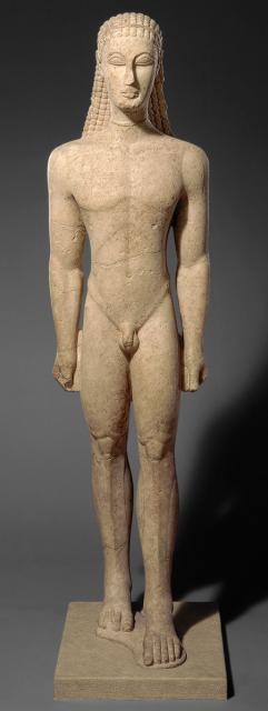 Kouros, 590-580 BC, Archaic, H.76 in.