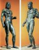 Warriors (The Riace Bronzes), c.450 BC, bronze with bone, glass-paste & copper inlay, 6 ft. 6 in.