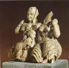 Two women & baby, (Three deities?) Mycenaean, 1500 to 13th c BC. ivory, c.3" high