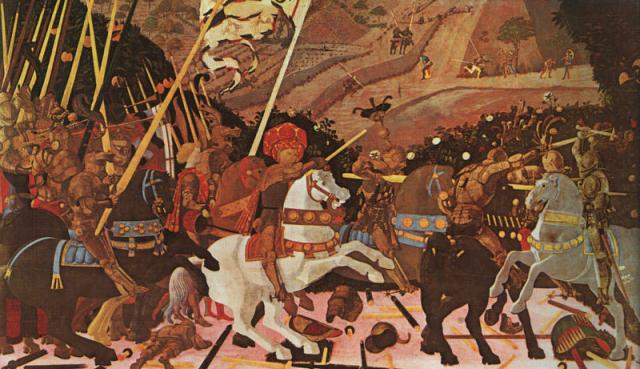 Paolo Uccello: Battle of San Romano, 1450s, tempera, National Gallery, London