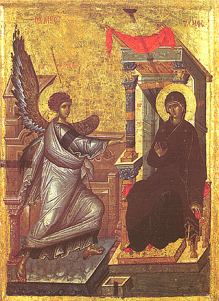 Annunciation icon, Byzantine