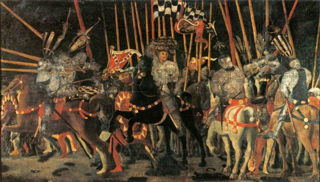 Paolo Uccello: Battle of San Romano, 1450s, fresco, Louvre, Paris