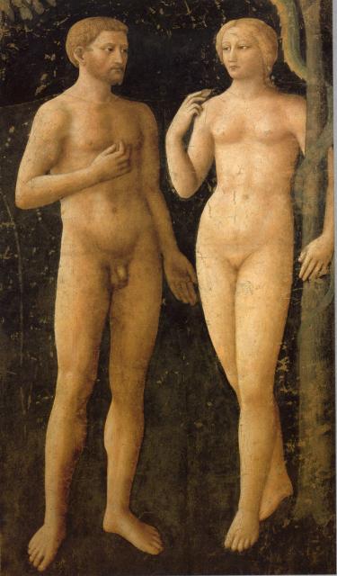 Masaccio, The Temptation, Brancacci Chapel