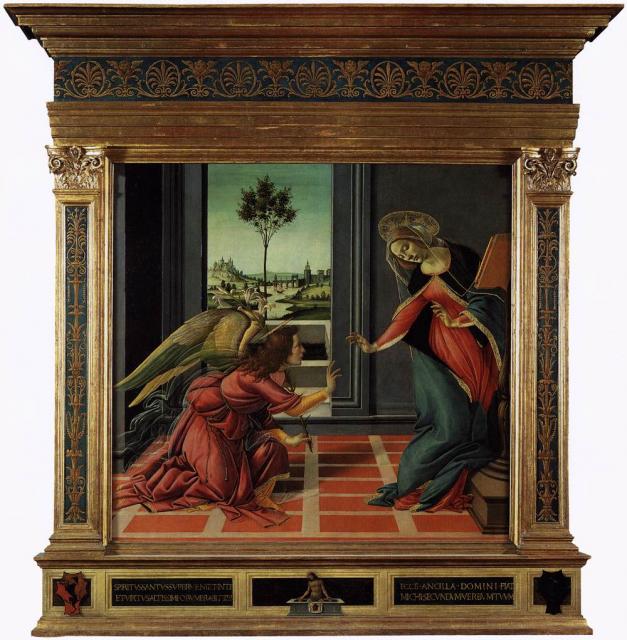 Sandro Botticelli (1445-1510): Annunciation (the Cestello Annunciation), c.1489, tempera
