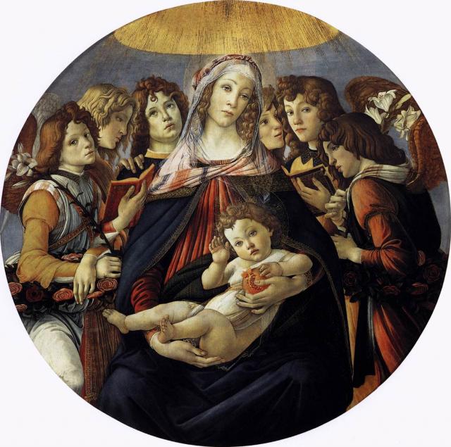Sandro Botticelli: Madonna of the Pomegranate, c.1487, tempera