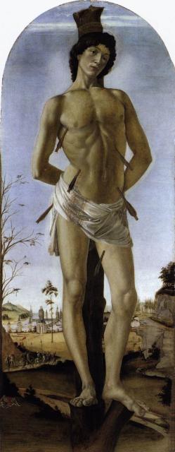Sandro Botticelli: St. Sebastian, 1474, tempera