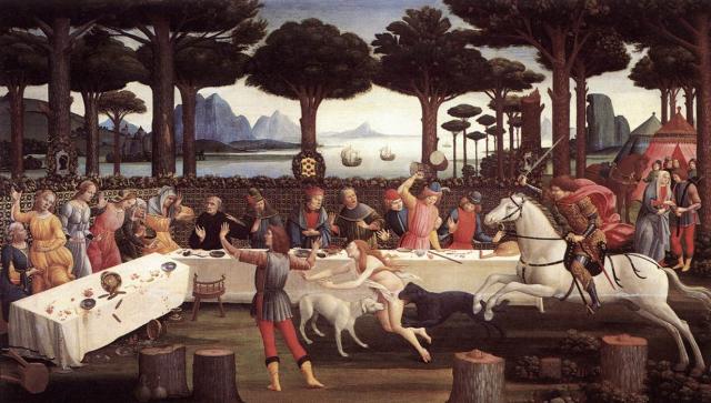 Sandro Botticelli: Nastagio degli Onesti, Feast Scene, c.1483