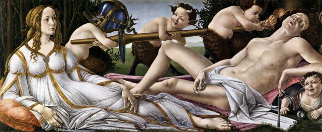 Sandro Botticelli: Venus and Mars, c.1485, tempera and oil on panel