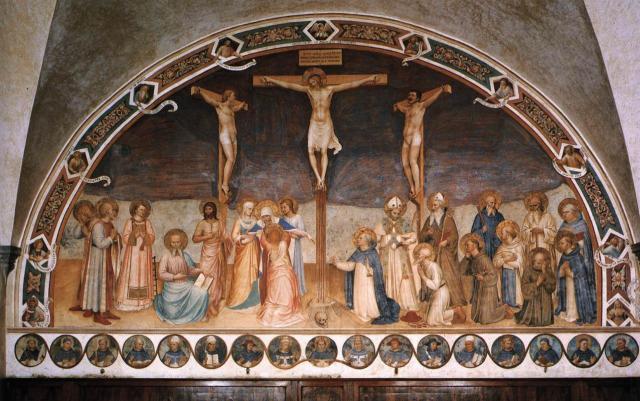 Fra Angelico: Crucifixion with Saints, 1441-42, fresco from Chapter Room, Convent of San Marco