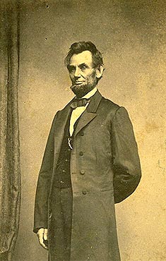 Mathew Brady Studio, Abraham Lincoln, 1864, albumen silver print (carte de visite), National Portrait Gallery