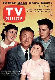 Robert Young with his television children on the cover of TV Guide