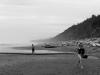 Angie and Caleb running--Olympic Peninsula fieldtrip