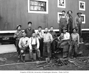 Asian crew at railroad camp Schafer Co Grays Harbor_UWDigital