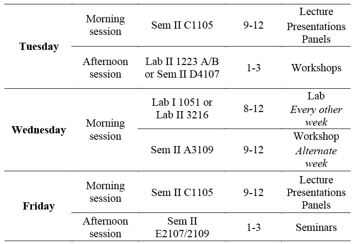 Class schedule