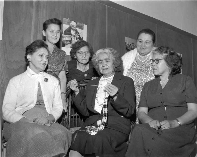 Founders of the American Indian Women's Service League meet in 1960.