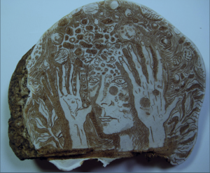 Etched ganoderma